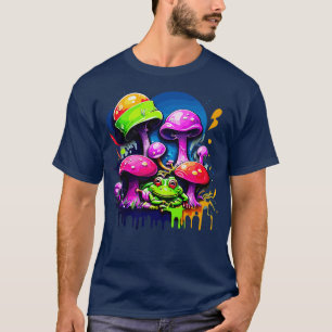 Graffiti Frog And Mushrooms 1 T-Shirt