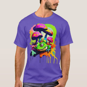 Graffiti Frog And Mushrooms 2 T-Shirt