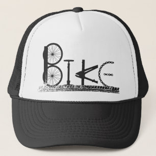 Graffiti from Bike Parts with Tire Tracks Trucker Hat