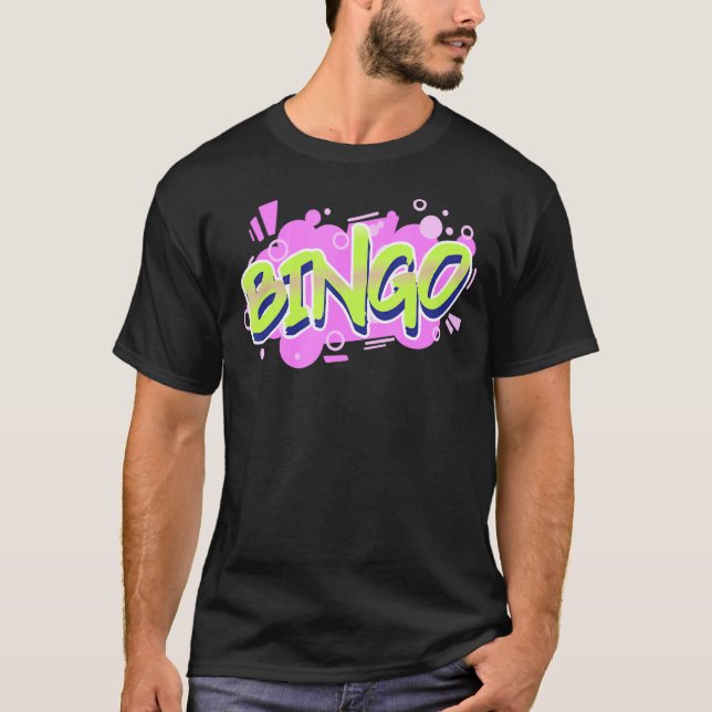 Graffiti Fun Bingo  Bingo Game Night T-Shirt (Front)