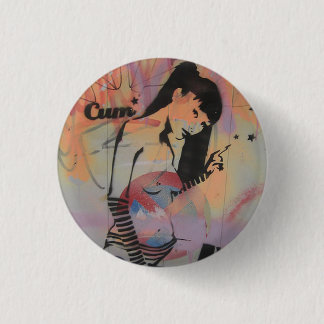 Graffiti Girl 3 Cm Round Badge