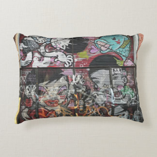 Graffiti Girl pillow. Decorative Cushion