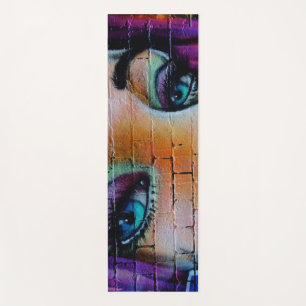 Graffiti Girl Purple Blue Pretty Eyes Yoga Mat
