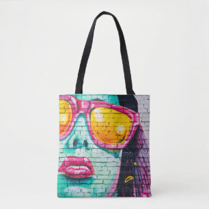 Graffiti girl tote bag