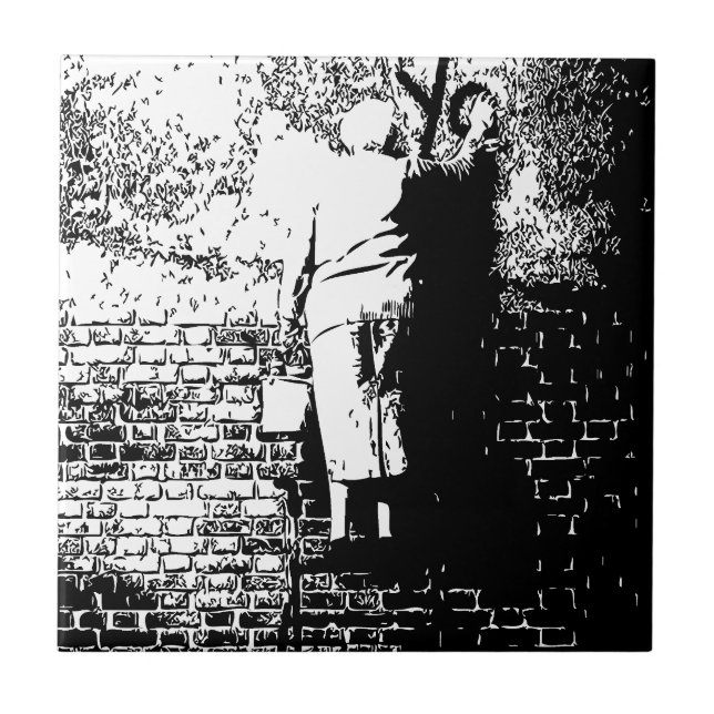 Graffiti Grandma Ceramic Tile (Front)