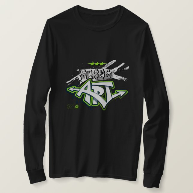 Graffiti Green Design T-Shirt (Design Front)