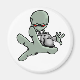 Graffiti Grey Alien - Magnet