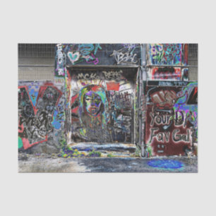Graffiti Grunge Colourful Urban Street Wall Art Tissue Paper
