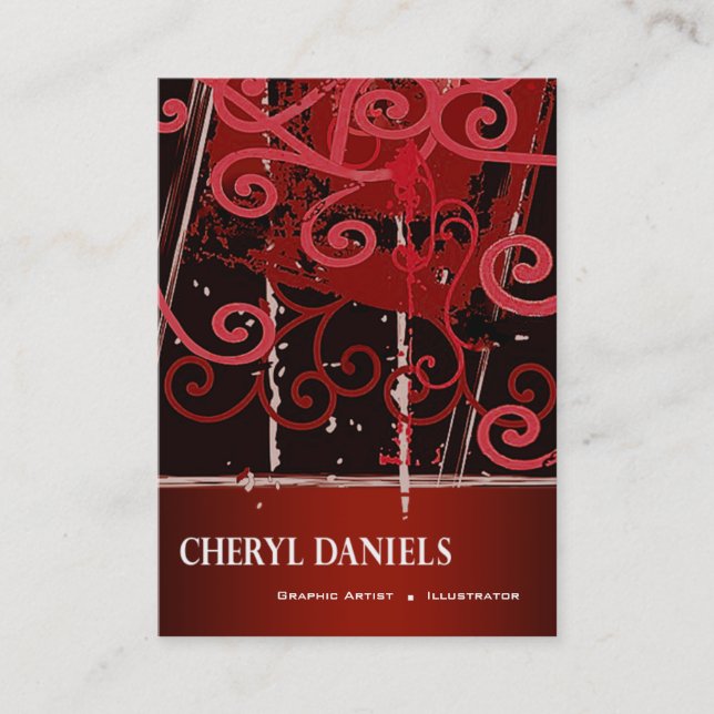 Graffiti Grunge Graphic Artist Illustrator Business Card (Front)