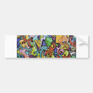 graffiti guts bumper sticker