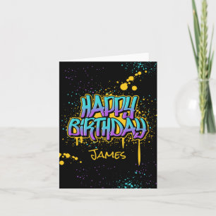 Graffiti Happy Birthday Card