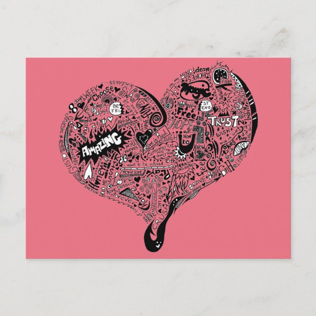 Graffiti Heart Full Postcard (Front)