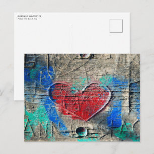 Graffiti heart, Napa CA Postcard