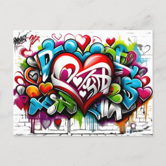 Graffiti Hearts # 1 Postcard
