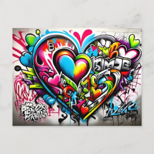 Graffiti Hearts # 6 Postcard