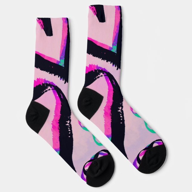 Graffiti Hearts Socks (Right)