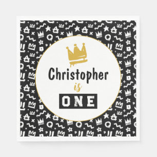 Graffiti Hip Hop Tags Black and Gold Rap Doodles Napkin