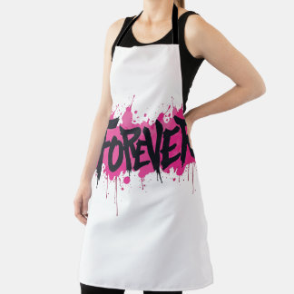 Graffiti Hot Pink "FOREVER" Apron