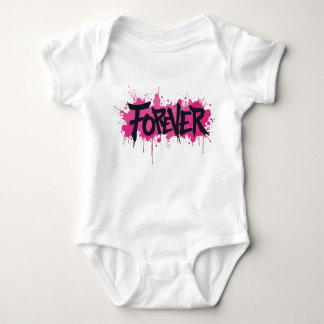 Graffiti Hot Pink "FOREVER" Baby Bodysuit