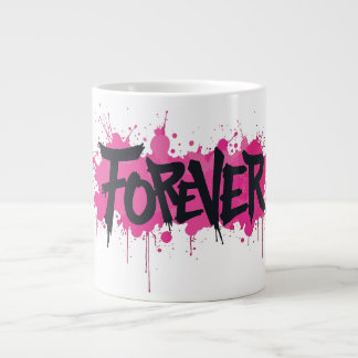 Graffiti Hot Pink "FOREVER" Large Coffee Mug