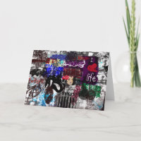 Graffiti i love life Blank Greeting Card