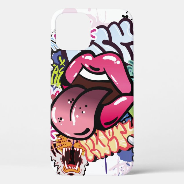 Graffiti illustration with street graffiti letters Case-Mate iPhone case (Back)