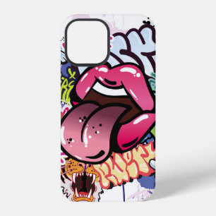 Graffiti illustration with street graffiti letters iPhone 12 case