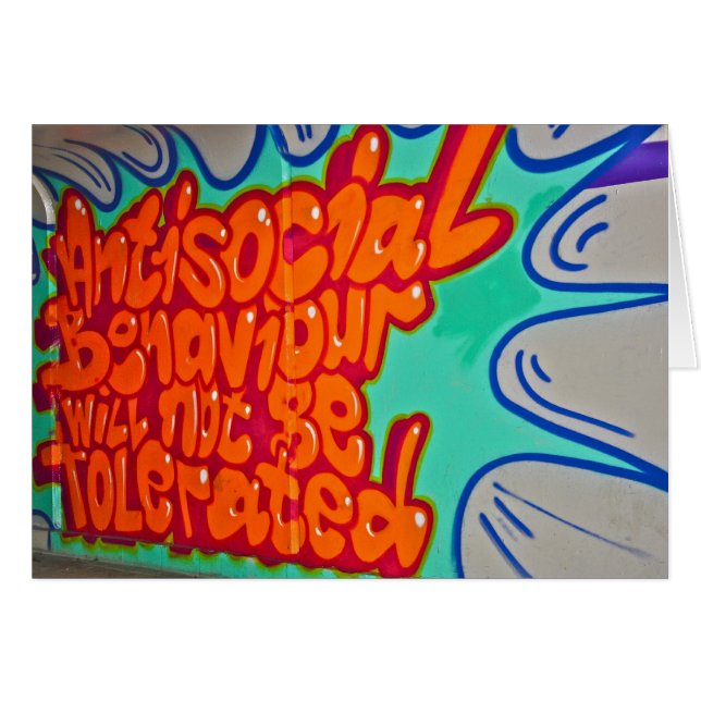 Graffiti in a subway Card (Front Horizontal)