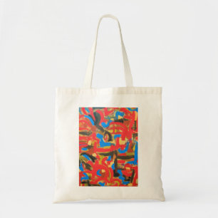 Graffiti In The Attic-Hand Painted Abstract Art Tote Bag