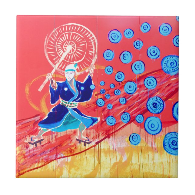 Graffiti in Tokyo, Japan Ceramic Tile (Front)