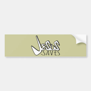 GRAFFITI JESUS SAVES BUMPER STICKER