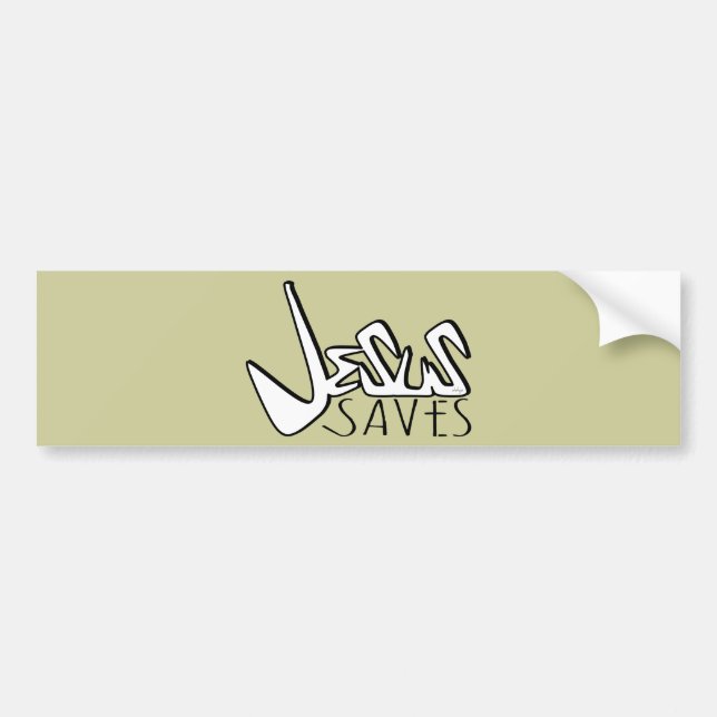 GRAFFITI JESUS SAVES BUMPER STICKER (Front)