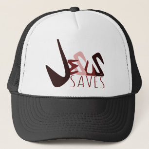 GRAFFITI JESUS SAVES in red Trucker Hat