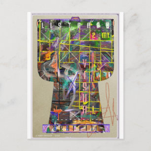 Graffiti Kimono Postcard