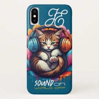 Graffiti Kitty Vibe Case - Brown Tabby