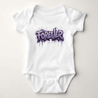 Graffiti Lavender Infinity "FOREVER" Baby Bodysuit