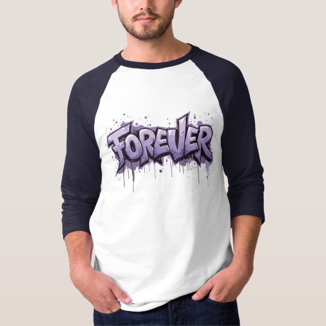 Graffiti Lavender Infinity "FOREVER" T-Shirt (Front)