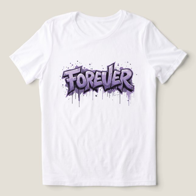 Graffiti Lavender Infinity "FOREVER" Tri-Blend Shirt (Design Front)