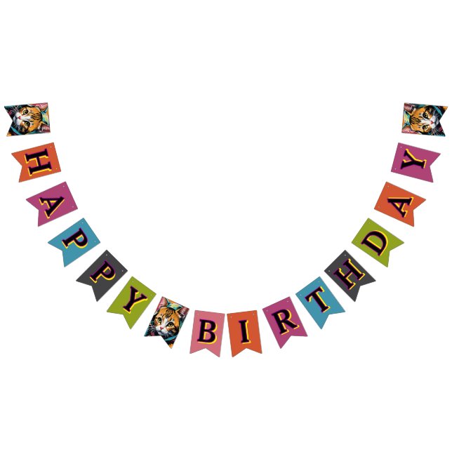 Graffiti Legend Street Cat Happy Birthday Bunting (All)