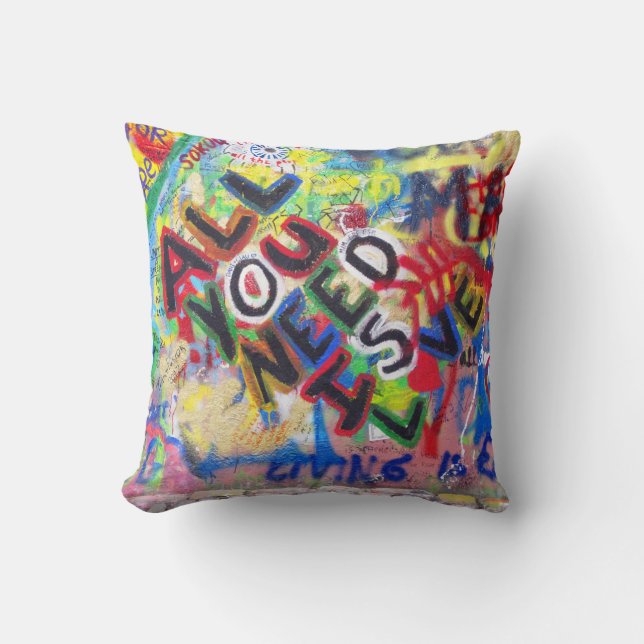 Graffiti Love Pillow (Front)
