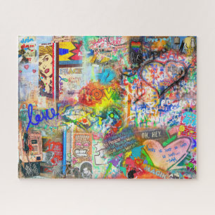 Graffiti Love - The Writings on the Wall Jigsaw  Jigsaw Puzzle