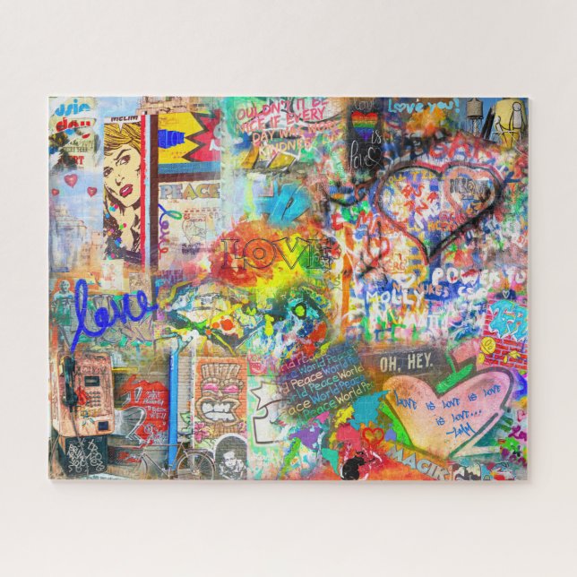 Graffiti Love - The Writings on the Wall Jigsaw  Puzzle (Horizontal)