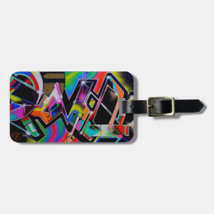 Graffiti luggage tag