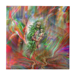 Graffiti Madonna Tile