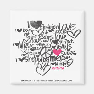 Graffiti Magenta Magnet