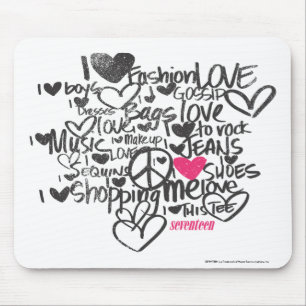 Graffiti Magenta Mouse Pad