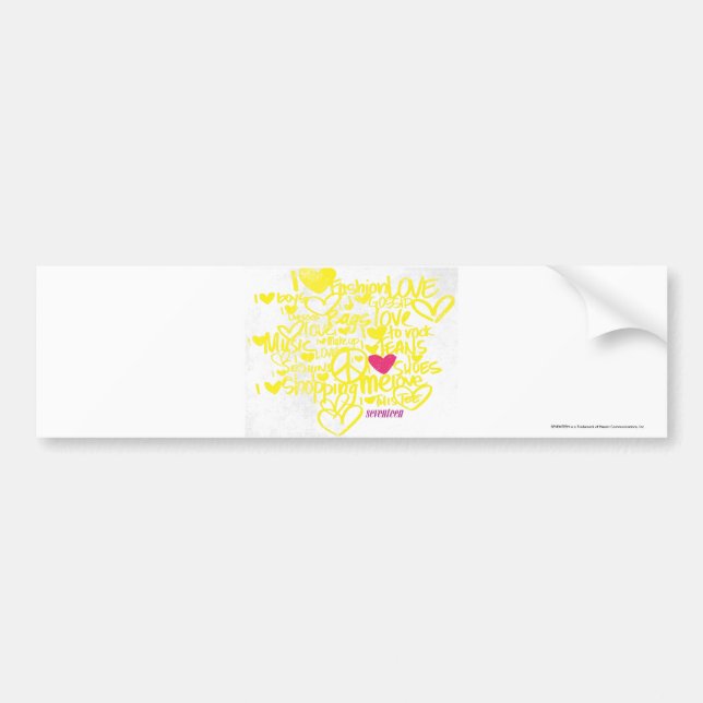 Graffiti Magenta/Yellow Bumper Sticker (Front)