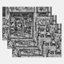 Graffiti Modern Black And White Urban Street Art