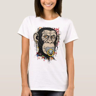 Graffiti Monkey Face Art – Abstract Street Style  T-Shirt