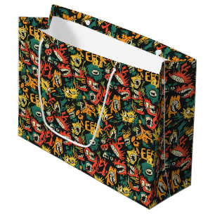Graffiti Monster Eek Black Halloween (1) Large Gift Bag